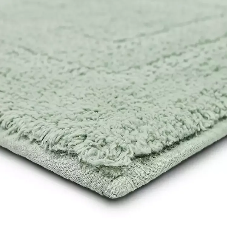 Bathroom Rugs-Kirklands Home Seaglass Reversible Cotton Bath Mat, 45 in. Green