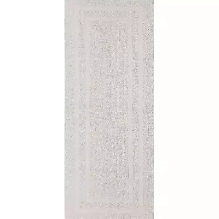 Bathroom Rugs-Kirklands Home Arctic Plush Reversible Cotton Bath Mat, 60 in. White