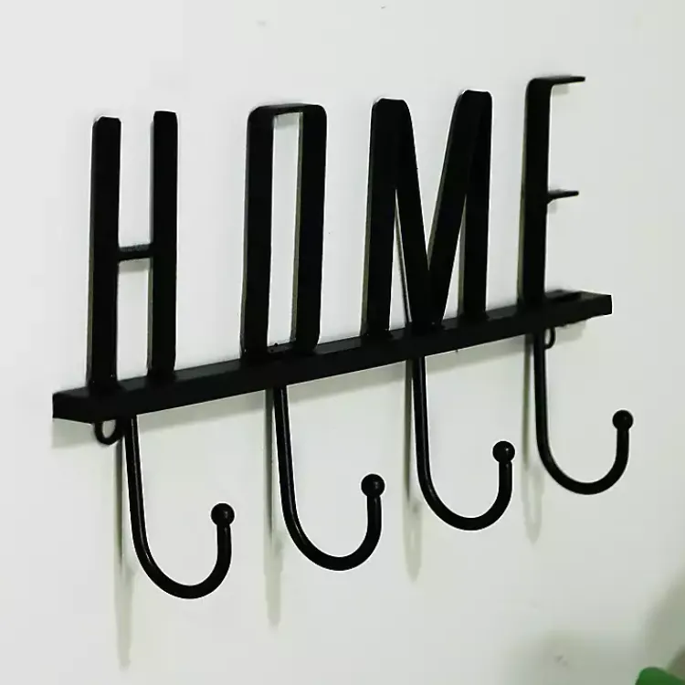 Hooks-Kirklands Home Black Metal Home Wall Hooks