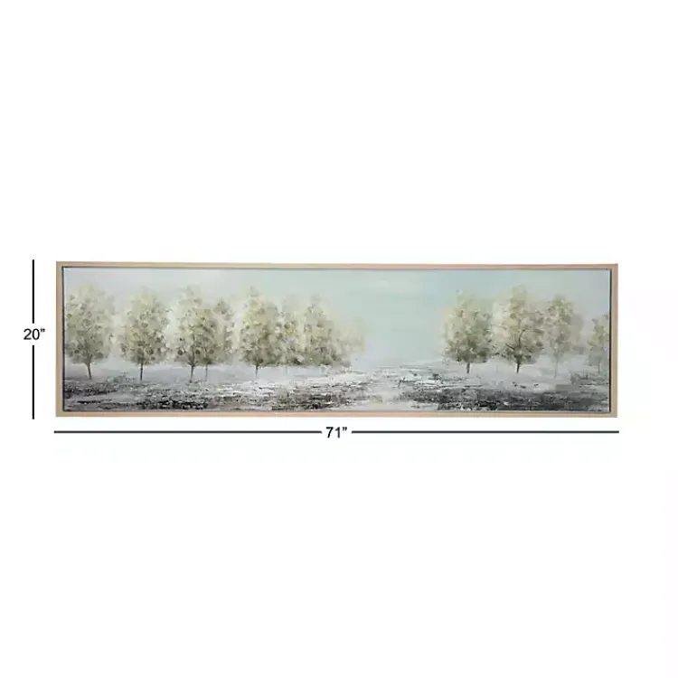 Framed Art-Kirklands Home Tree Line Landscape Framed Canvas Art Print