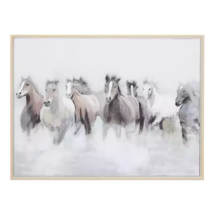 Framed Art-Kirklands Home Running Horses Framed Canvas Art Print