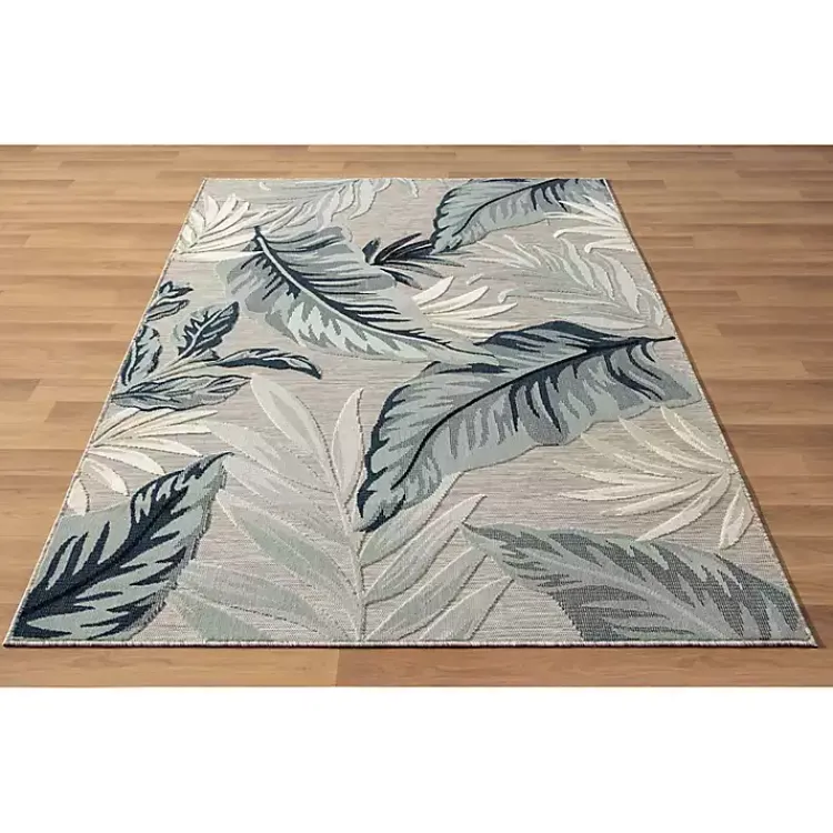 Outdoor Rugs-Kirklands Home Ferns and Palms Indoor/Outdoor Area Rug, 5x7