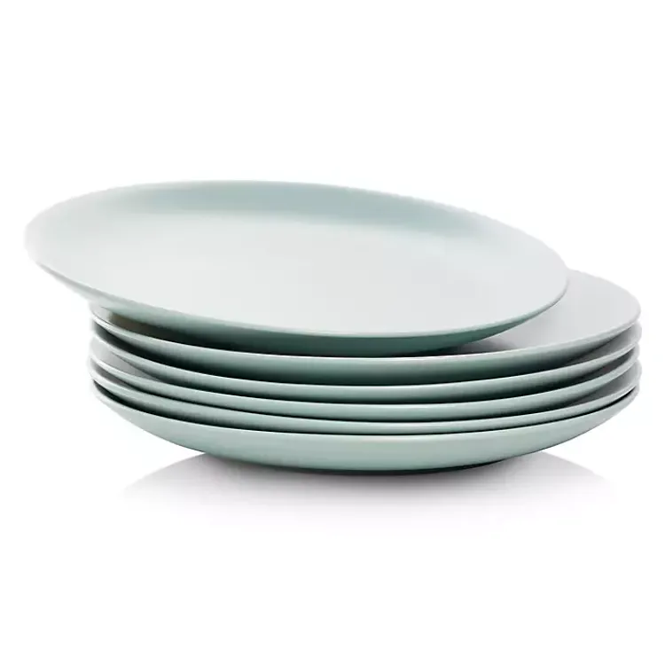 Dinnerware-Kirklands Home Mineral Classic Coupe Dinner Plates, Set of 6 Blue