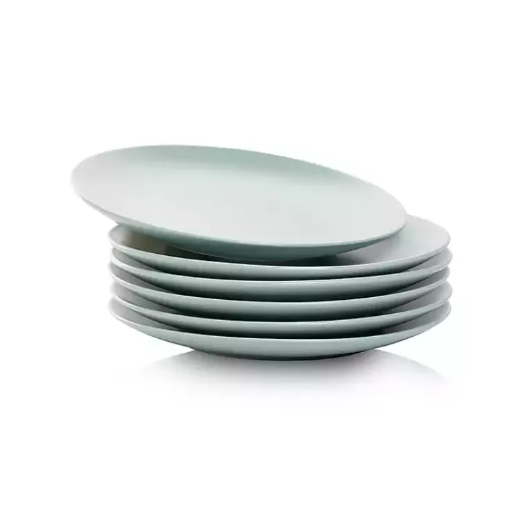 Dinnerware-Kirklands Home Mineral Classic Coupe Salad Plates, Set of 6 Blue