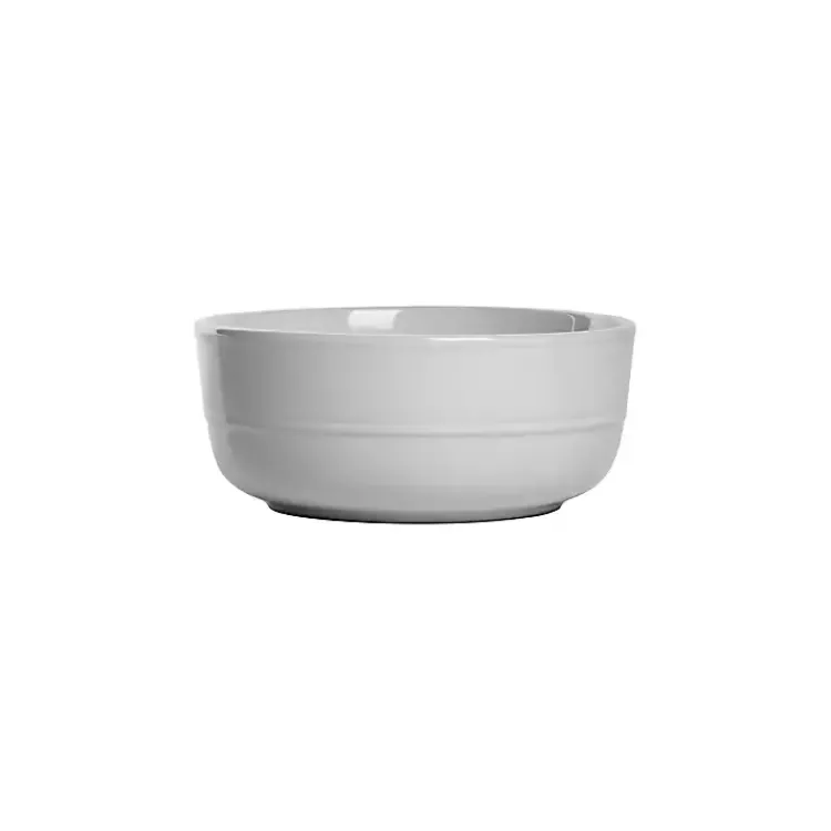 Dinnerware-Kirklands Home Linear Cereal Bowls, Set of 6 White