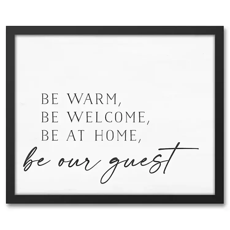Wall Quotes & Signs-Kirklands Home Be Warm Be Welcome Framed Canvas Art Print