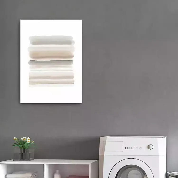 Canvas Art-Kirklands Home Neutral Watercolor Stripes Canvas Art Print