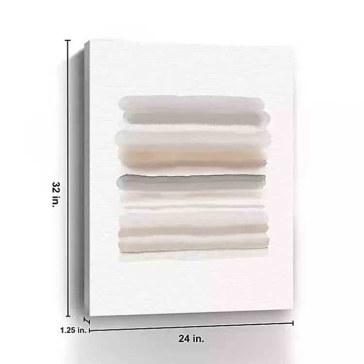 Canvas Art-Kirklands Home Neutral Watercolor Stripes Canvas Art Print
