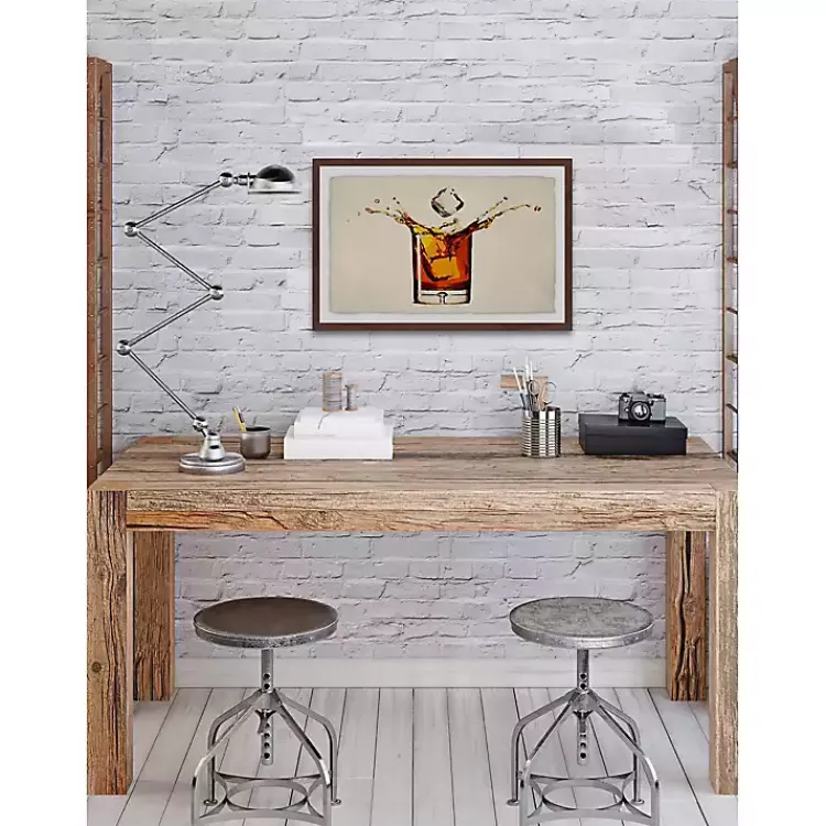 Framed Art-Kirklands Home Whiskey Splash Framed Wall Art