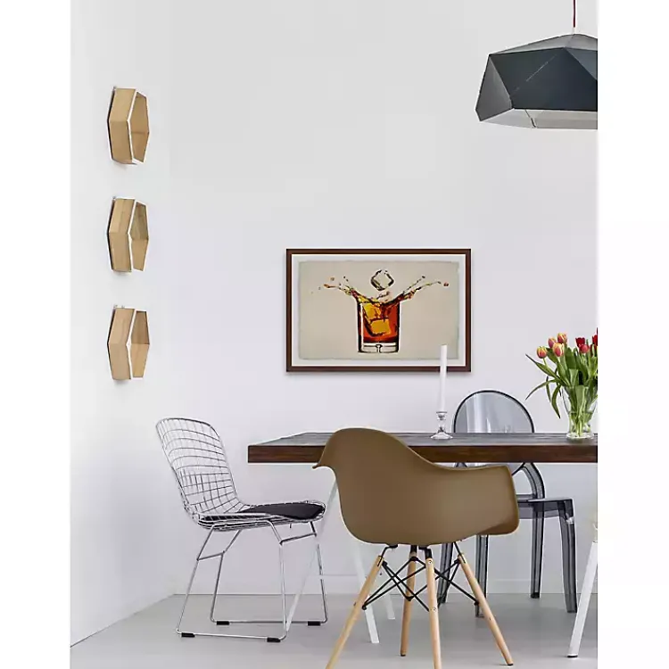 Framed Art-Kirklands Home Whiskey Splash Framed Wall Art