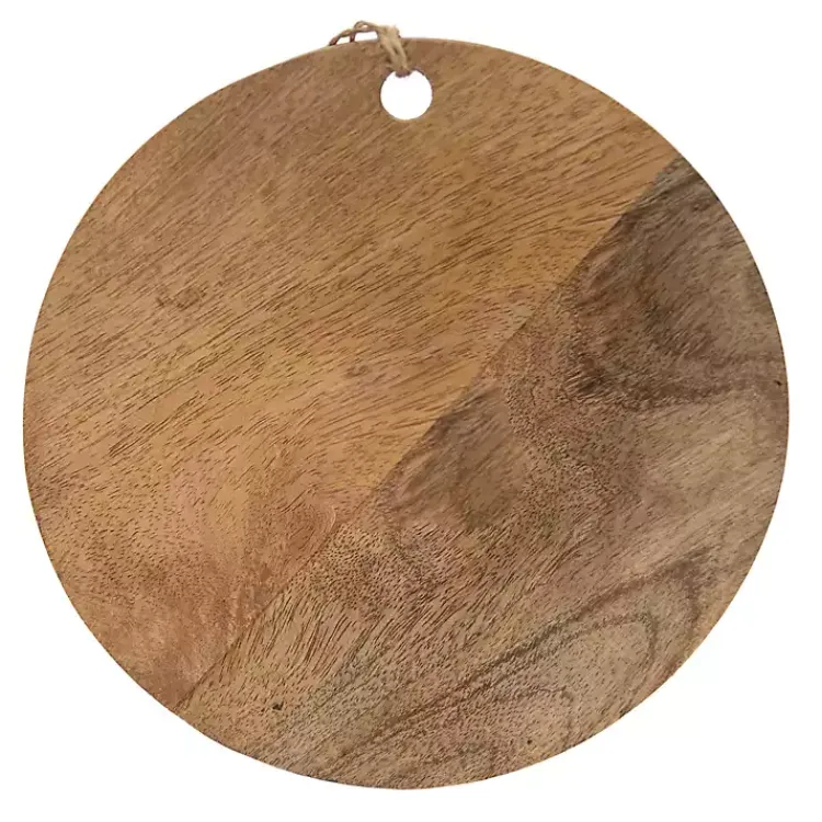 Serving & Entertaining-Kirklands Home White and Natural Wood Geometric Cutting Board