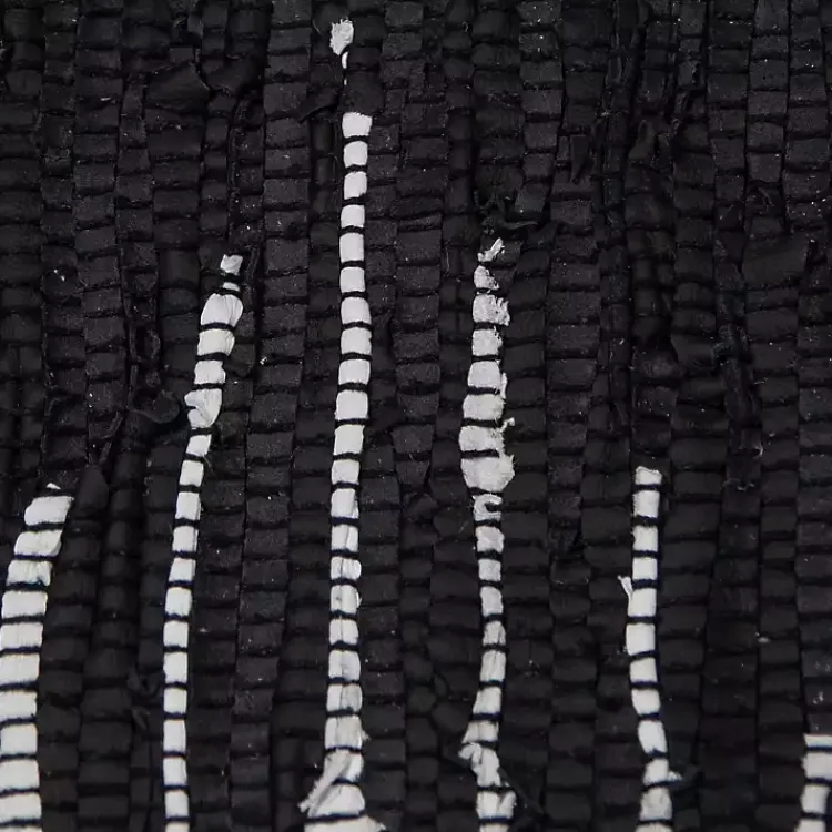 Accent Rugs-Kirklands Home Black Artisanal Leather Diamond Scatter Rug