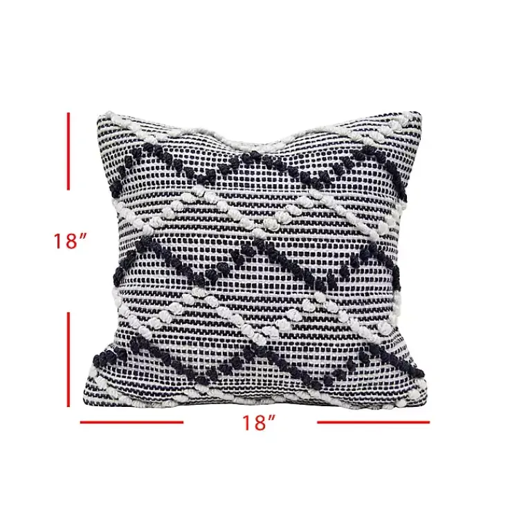 Outdoor Cushions & Pillows-Kirklands Home Navy Waves Outdoor Pillow