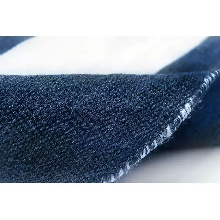 Outdoor Rugs-Kirklands Home Navy Cabana Stripe Indoor/Outdoor Area Rug, 3x5