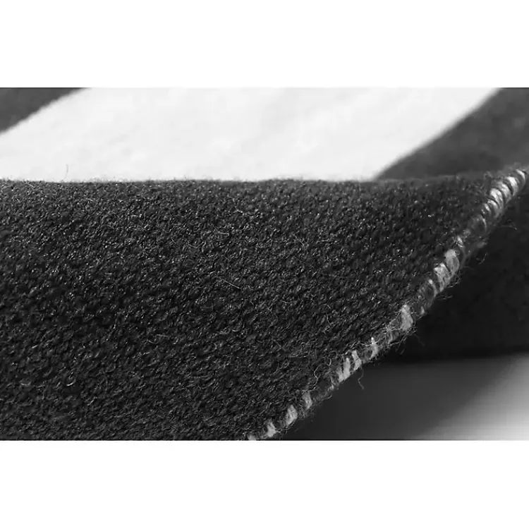 Outdoor Rugs-Kirklands Home Black Cabana Stripe Indoor/Outdoor Area Rug, 8x8