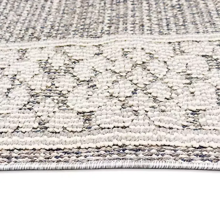 Outdoor Rugs-Kirklands Home Leopard Border Outdoor Area Rug, 5x7 Gray