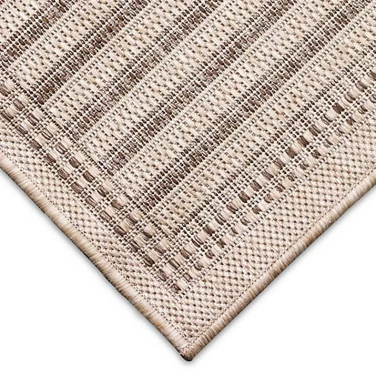 Outdoor Rugs-Kirklands Home Kaya Natural Gradient Indoor/Outdoor Runner, 2x7 Tan