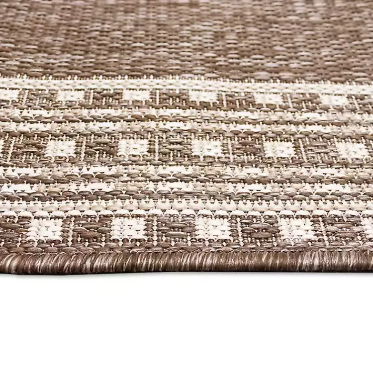 Outdoor Rugs-Kirklands Home Natural Linear Macy Indoor/Outdoor Area Rug, 4x7 Brown