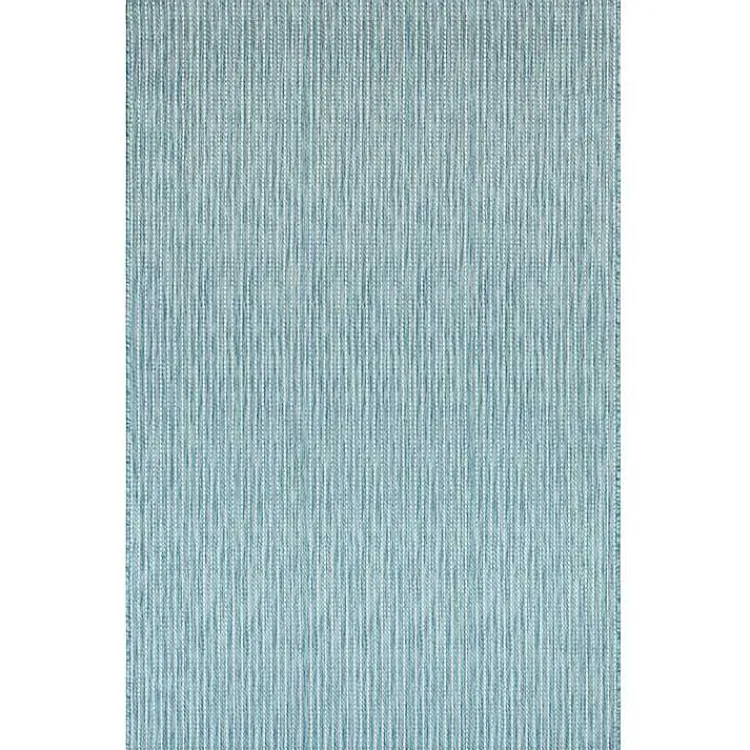 Outdoor Rugs-Kirklands Home Aqua Intertwine Indoor/Outdoorr Area Rug, 6x9 Blue