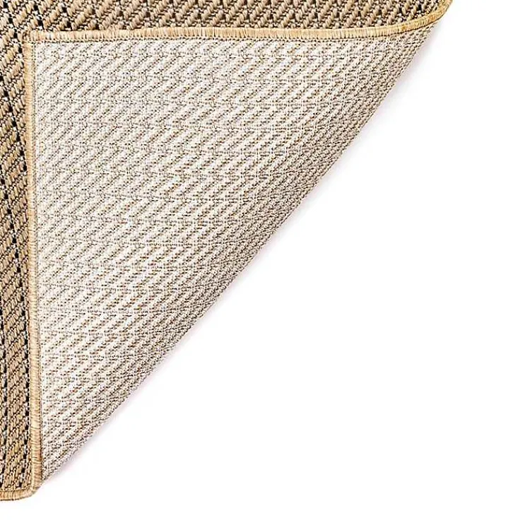 Outdoor Rugs-Kirklands Home Sand Intertwine Santal Indoor/Outdoor Rug, 6x9 Tan