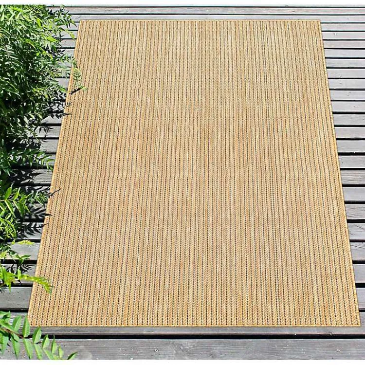 Outdoor Rugs-Kirklands Home Natural Intertwined Santal Outdoor Area Rug, 7x9 Tan