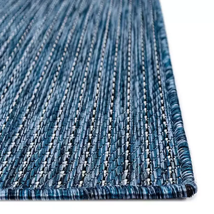 Outdoor Rugs-Kirklands Home Navy Intertwine Indoor/Outdoor Area Rug, 6x9 Blue