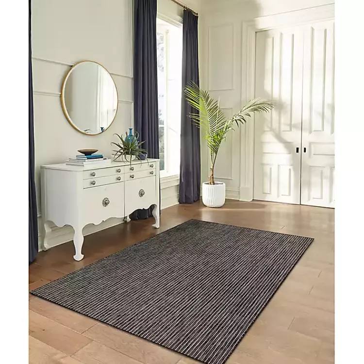 Outdoor Rugs-Kirklands Home Intertwine Indoor/Outdoor Area Rug, 4x7 Black