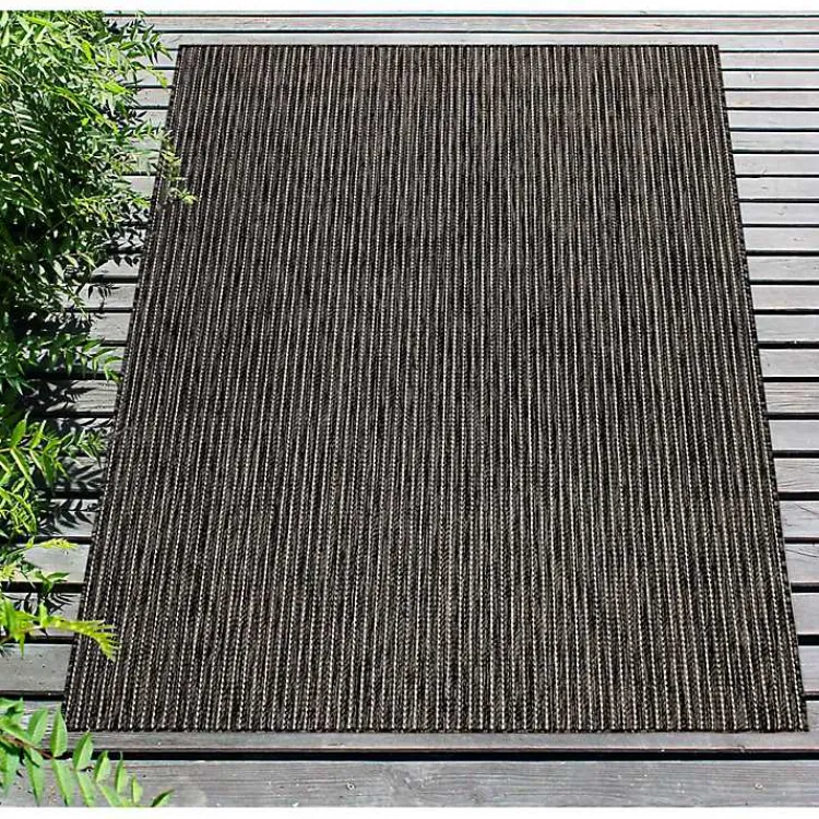 Outdoor Rugs-Kirklands Home Intertwine Indoor/Outdoor Area Rug, 4x7 Black