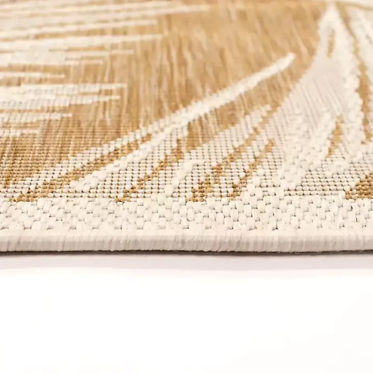 Outdoor Rugs-Kirklands Home Sunlight Palm Leaves Outdoor Area Rug, 6x9