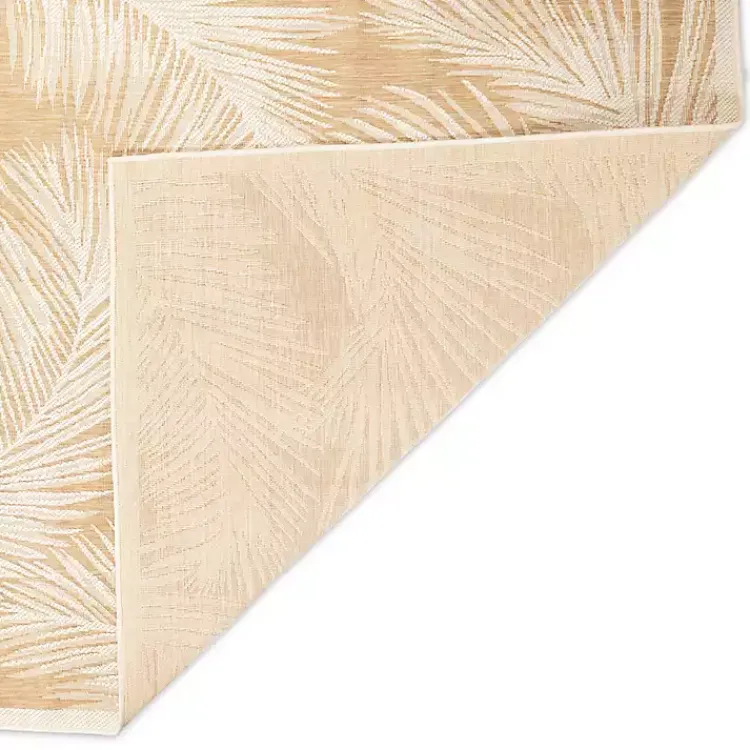 Outdoor Rugs-Kirklands Home Sunlight Palm Leaves Outdoor Area Rug, 6x9