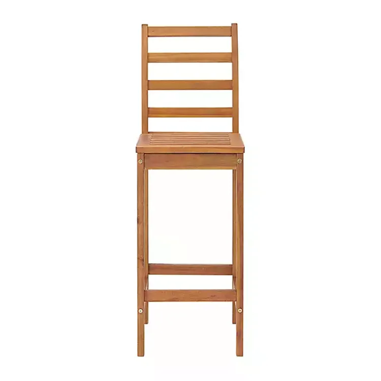 Outdoor Sets-Kirklands Home Honey Acacia Wood Bar Height 3-pc. Bistro Set Tan