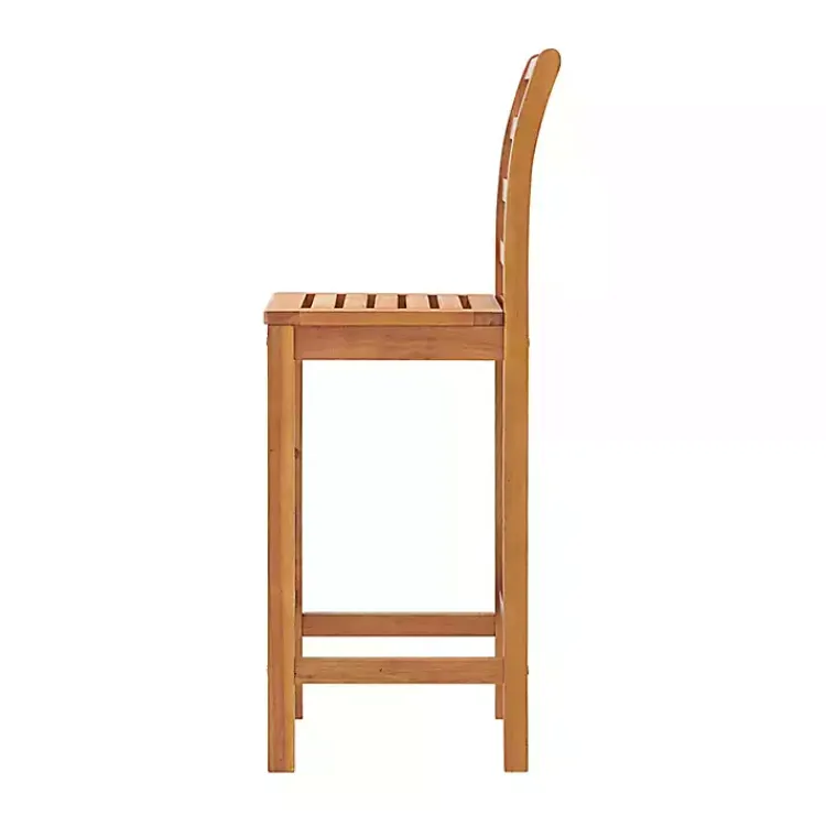 Outdoor Sets-Kirklands Home Honey Acacia Wood Bar Height 3-pc. Bistro Set Tan