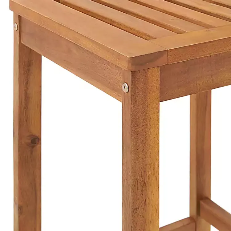 Outdoor Sets-Kirklands Home Honey Acacia Wood Bar Height 3-pc. Bistro Set Tan