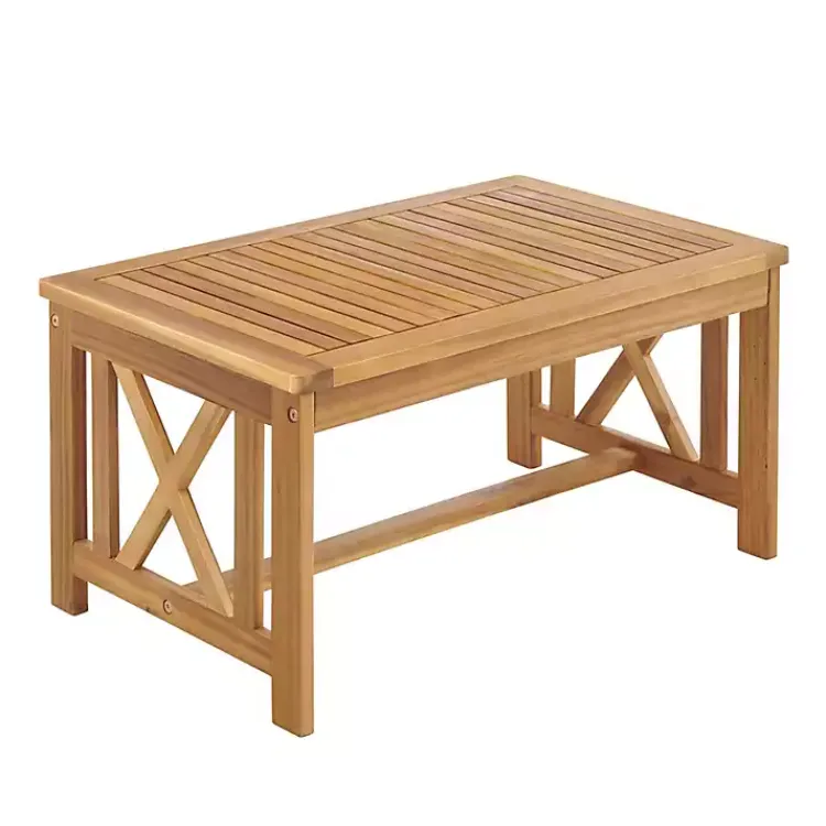 Outdoor Sets-Kirklands Home Blue X-Back Acacia Wood 2-pc. Outdoor Living Set