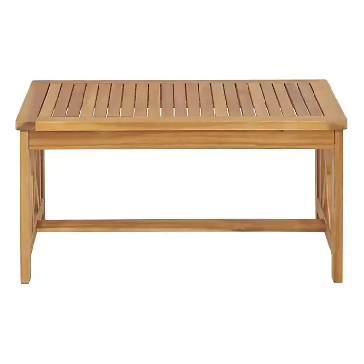 Outdoor Sets-Kirklands Home Blue X-Back Acacia Wood 2-pc. Outdoor Living Set