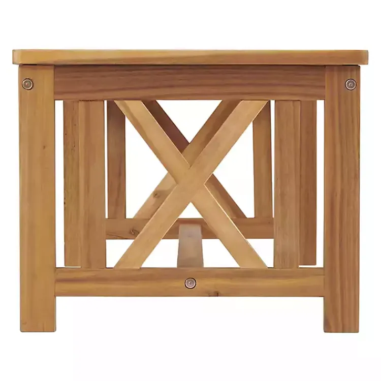 Outdoor Sets-Kirklands Home Blue X-Back Acacia Wood 2-pc. Outdoor Living Set