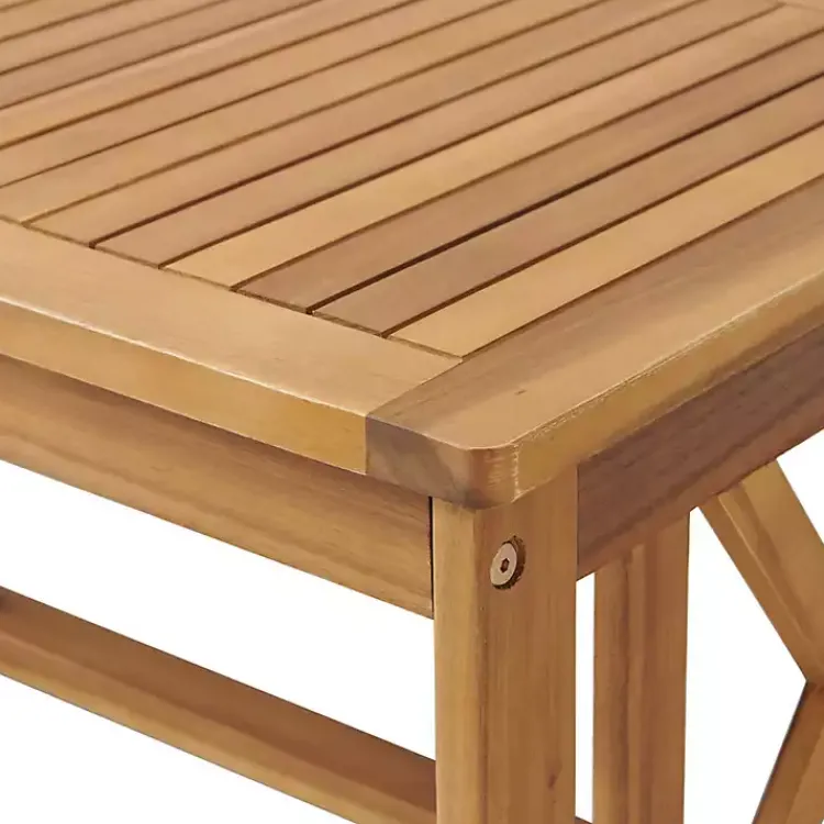 Outdoor Sets-Kirklands Home Blue X-Back Acacia Wood 2-pc. Outdoor Living Set