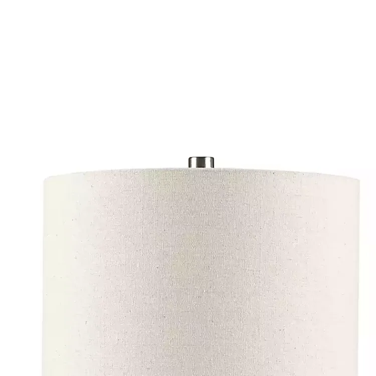 Table Lamps-Kirklands Home Ceramic and Wood Cone Table Lamp White
