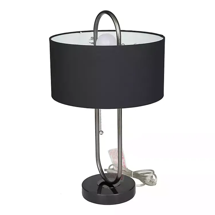 Table Lamps-Kirklands Home Open Metal Loop Table Lamp Black