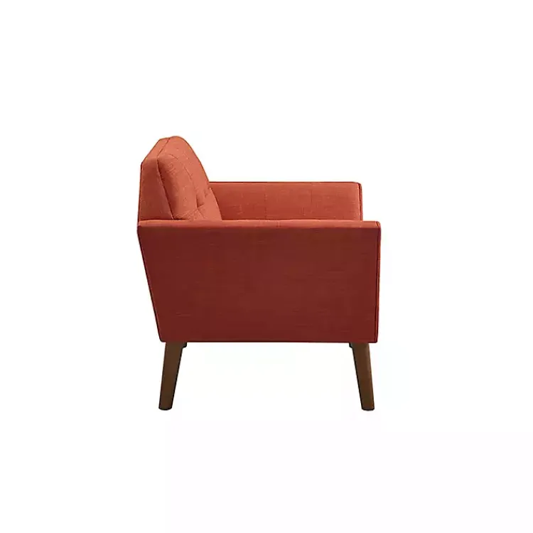 Accent Chairs-Kirklands Home Spice Button Tufted Accent Chair Red