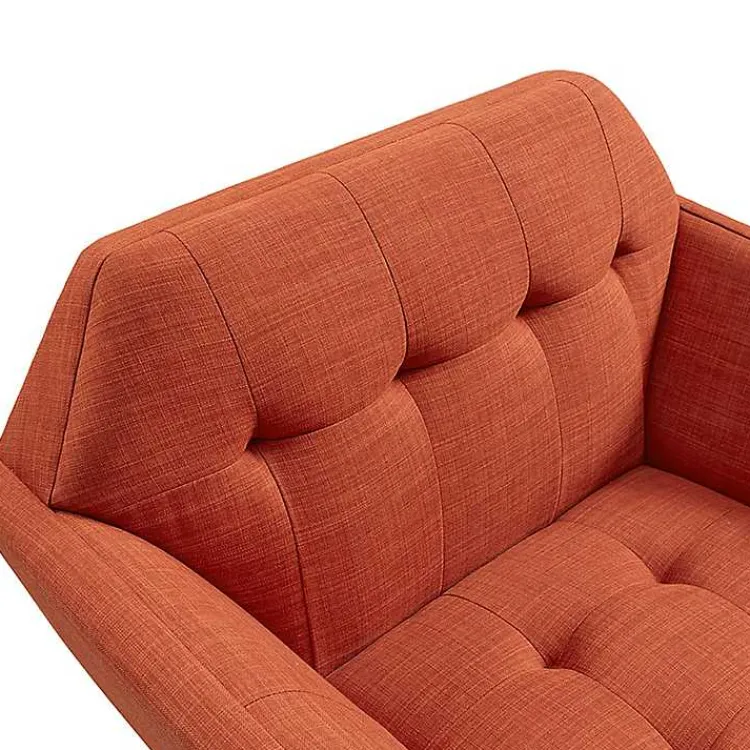 Accent Chairs-Kirklands Home Spice Button Tufted Accent Chair Red