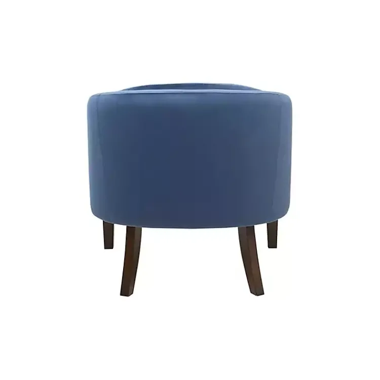 Accent Chairs-Kirklands Home Velvet Tufted Midcentury Modern Accent Chair Blue