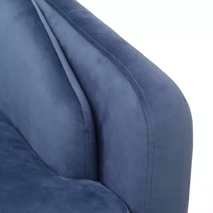 Accent Chairs-Kirklands Home Velvet Tufted Midcentury Modern Accent Chair Blue