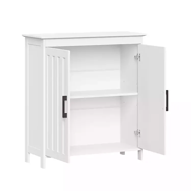Bathroom Furniture-Kirklands Home Wood 2-Door Storage Cabinet White
