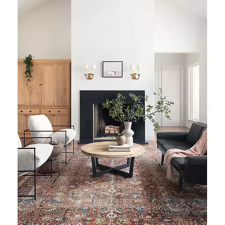 Area Rugs-Kirklands Home Chris Loves Julia x Loloi Jules Merlot Rug, 5x7