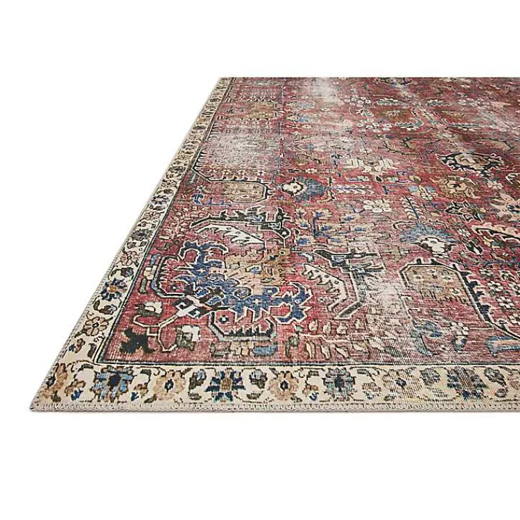 Area Rugs-Kirklands Home Chris Loves Julia x Loloi Jules Merlot Rug, 5x7