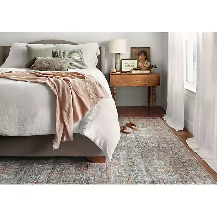 Area Rugs-Kirklands Home Chris Loves Julia x Loloi Jules Lagoon Rug, 5x7 Multi