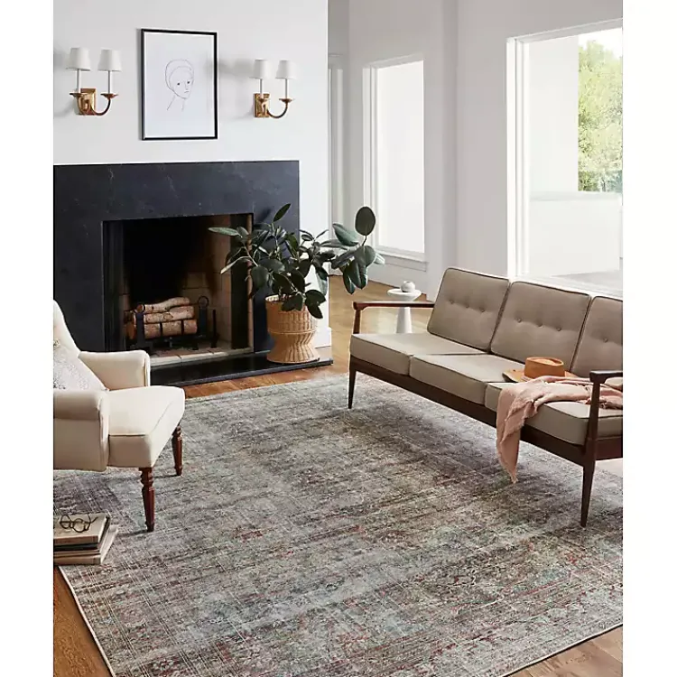 Area Rugs-Kirklands Home Chris Loves Julia x Loloi Jules Lagoon Rug, 5x7 Multi