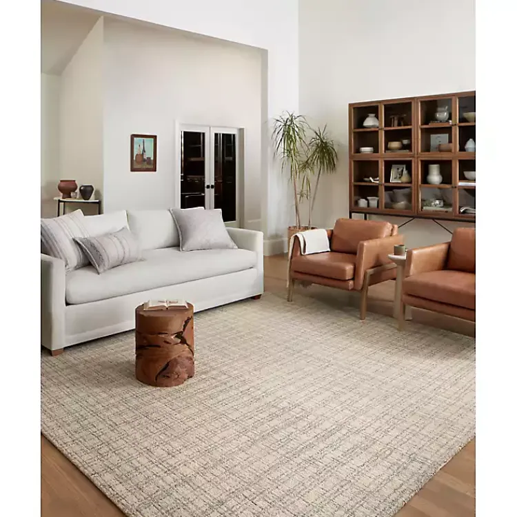 Area Rugs-Kirklands Home Chris Loves Julia x Loloi Polly Tan Grid Rug, 3x5