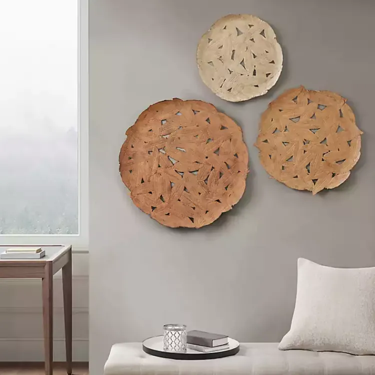 Wall Plaques-Kirklands Home Feathers Collage 3-pc. Wall Plaque Set